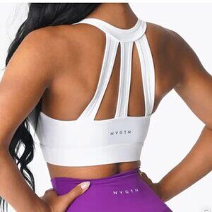 NVGTN Trio Strappy Athletic Sports Bra | color White | size XS